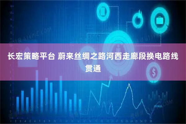 长宏策略平台 蔚来丝绸之路河西走廊段换电路线贯通