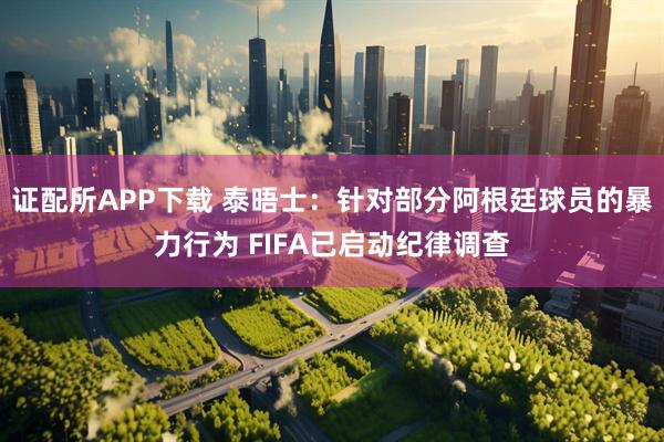 证配所APP下载 泰晤士:针对部分阿根廷球员的暴力行为 FIFA已启动纪律调查